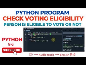 Python Program to Check Eligibility for Voting