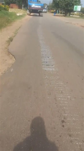 SAD NEWS💔: A caterpillar excavator owned by Bitumen World was recorded on Thursday in Harare’s Marimba suburb driving over and damaging a tarred road. Bitumen World | The Harare Times