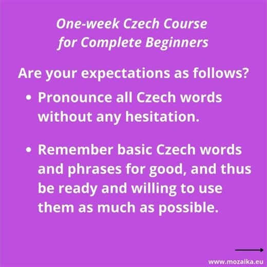 One-week Czech course for beginners in Prague starting October 6 #Czechcoures #czechforforeigners
