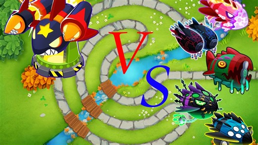 [气球塔防6/BTD6]公园路径100大炮对战精英五阶boss（无钻头）