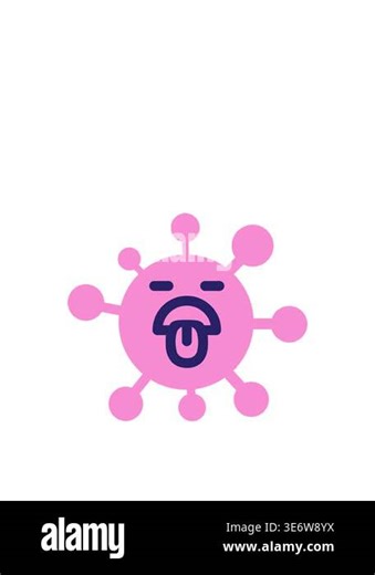 jumping motion animation of disgusted virus Stock Video Footage - Alamy