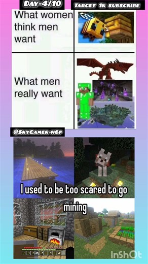 What women think men want (a simple Minecraft gold block)#minecraft #trending#viral#memes#ytshorts