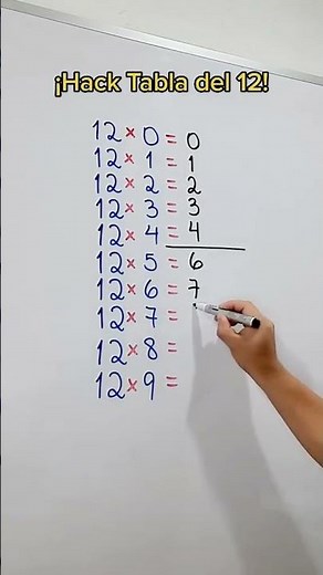 Cómo aprender la tabla del 12 | Tablas de multiplicar