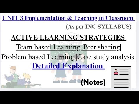 Active learning Strategies|Hindi Lecture|Team based learning, problem based|Notes Nursing Education