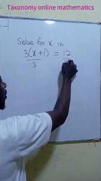 Solving simple linear equation #mathematics