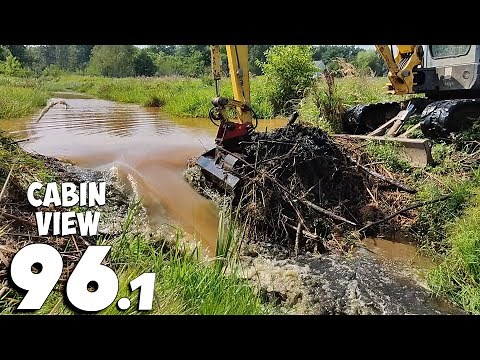 Lots of Mud And Even More Water - Beaver Dam Removal With Excavator No.96.1 - Cabin View