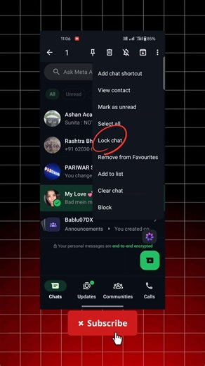 WhatsApp New Feature 😱 Chat Lock Kaise Kare? #WhatsApp #ChatLock #WhatsAppTips #Shorts #TechTips