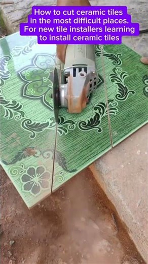 to learn how to install ceramic tiles. How to cut ceramic tiles in difficult positions #shorts