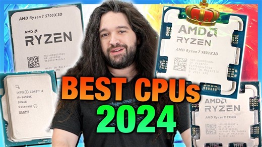 2024年最佳CPU评比 (英特尔对比AMD): 游戏, 生产力, 性价比, 以及能效比【Gamers Nexus】