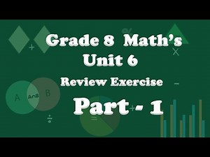 Grade 8 Mathematics Unit 6: Review Exercise: Part 1