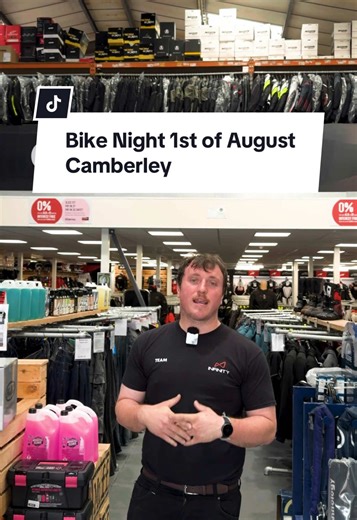 Infinity Motorcycles Camberley are hosting another bike night! Pop down on the 1st of August at 6pm to get involved! There’s going to be giveaways, brand showcases and more… We hope to see you there! #infinitymotorcycles #bikenight #motorcyclenight #motorcycleevents