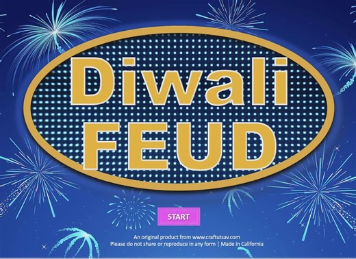 Diwali Games - Family Feud | Fun Diwali Game | Diwali Games for Large Party | Includes Music and Sound Effects | 15 Questions About Diwali - Etsy