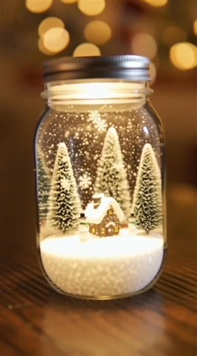 ❄️ Mason Jar Snow Globes – A Winter Wonderland in a Jar! ⛄️ 🎨 What You’ll Need: Mason jars (any size) Mini bottlebrush trees or small holiday figurines Fake snow or white glitter Hot glue gun Small spoon Optional: tiny LED tea light for glow ✨ 🪄 How to Make It: 1️⃣ Glue your little trees or snowmen to the inside of the jar lid. Let dry. 🏠🎄 2️⃣ Add a few spoonfuls of fake snow or glitter inside the jar. 3️⃣ Carefully place the lid scene into the jar and screw it on tightly. 4️⃣ Turn the jar u