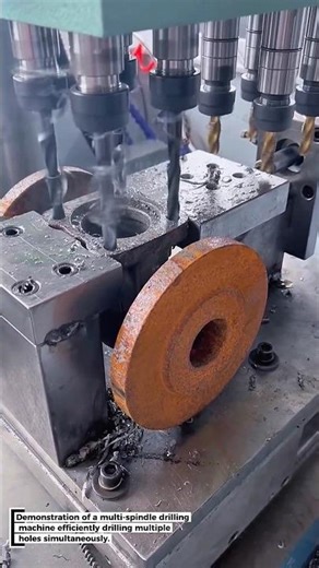 Multi-Spindle Drilling Machine in Action