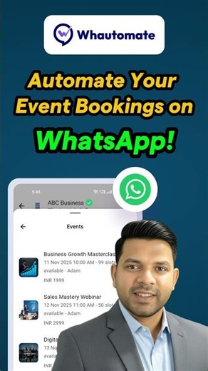 24/7 WhatsApp Event Booking Chatbot | Automate Confirmations and Reminders