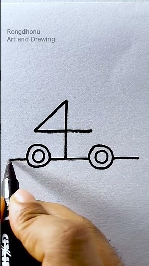 A Car Drawing With Color Marker #drawing #art #easydrawing