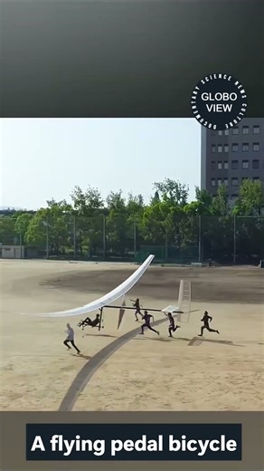 Student builds a flying pedal bicycle