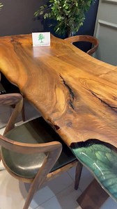 Live Edge Walnut Dining Table With Green Epoxy River (94x40) - Etsy