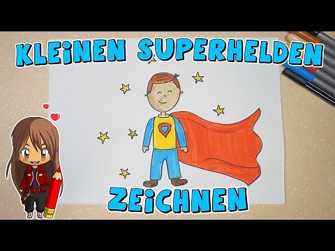 Little superhero simply drawing for kids | from 8 years | Drawing with Evi | German