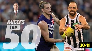 Which star has slipped in the rankings: AFL Top 50