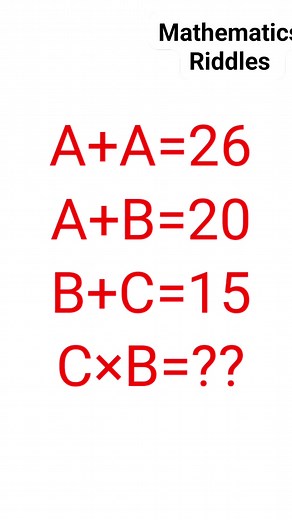 Mathematics riddles 😎💁💁 #math #gkchallenge #BrainTeaserChallenge #mathematicpu #mathspuzzle #mathematiques #mathematics #gkquestion #mathquestion #brainteaser | general knowledge