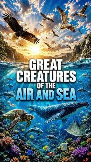 Great Creatures of the Air and Sea | Genesis 1:21 #bible #scripture