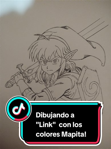 Respuesta a @momazos.de.zeldaDibujando a Link del videojuego Zelda usando los lápices de color Mapita! #mapitachallenge #tutorial #drawing #coloring #zelda