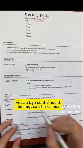 Review CV IT Tester - Career Path, Requirements, and Salary Expectations