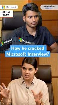 Aditya : Microsoft Interview Rounds & Process | #results #placement #internship