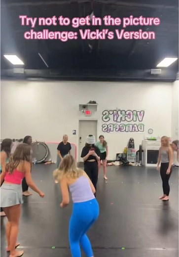 Try not to get in the picture challenge….Vicki’s Dancers version! 😂😂😂