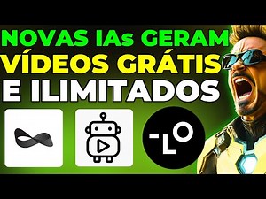 3 NOVAS MELHORES IAs Para GERAR VÍDEOS GRÁTIS e ILIMITADOS com QUALIDADE (APROVEITE)