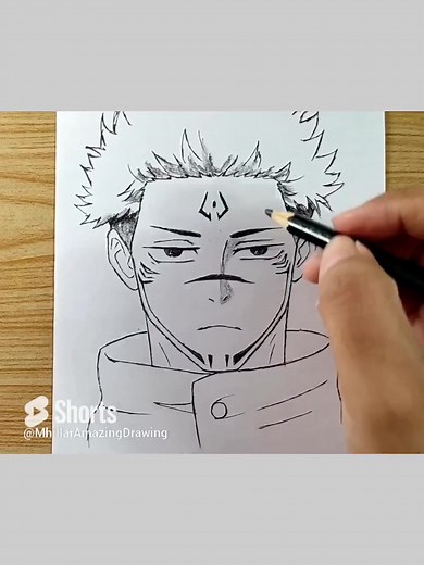 Drawing Sukuna Step by Step Tutorial