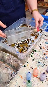 14K views · 32K reactions | Water Marbling glass is both fun &...