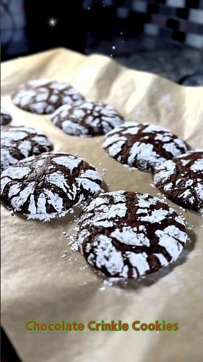 Soft Chocolate Crinkle Cookies | Easy Fudgy Chocolate Cookie Recipe