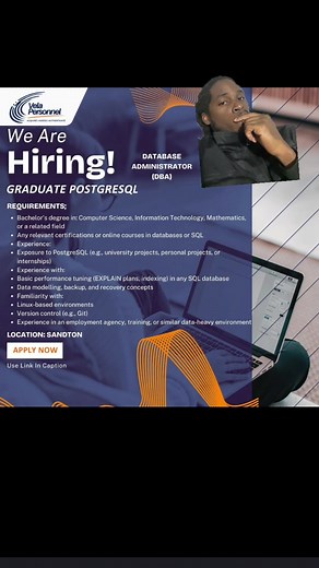 PostgreSQL Database Administrator Jobs in Sandton