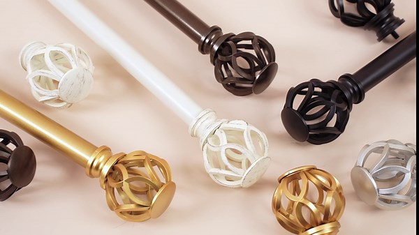 Silver Decorative Farmhouse Curtain Rods:66-120Inch Adjustable Heavy Duty Single Window Curtain Rod for Bedroom Living Room,Nickel Boho Rustic Drapery Rods with Vintage Twist Finial Easy Install