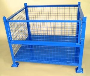 [Hot Item] Customized Blue Industry Stackable Collapsible Storage Pallet Stillage/Container