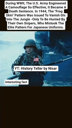 The Tragic "Frog Skin" Mistake Of WWII 🇺🇸 #shorts #war #wwii #facts #history #camouflage #america