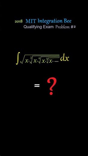 How e hides in this integral of "infinite nested radicals" (2018 MIT Integration Bee)