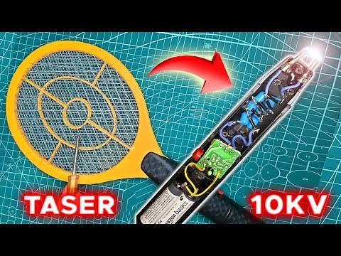 ⚡How to make a powerful taser with an electric racket⚡ DIY homemade experiment invention