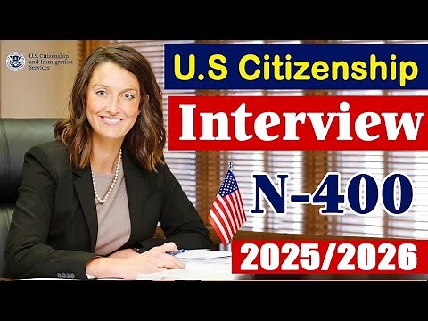 US Citizenship Interview 2026 |N-400| 2026 Version!! US Naturalization Interview!!