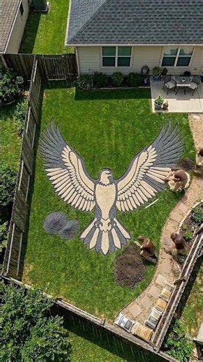 I Made a Falcon-Shaped Garden 🦅🌿😱