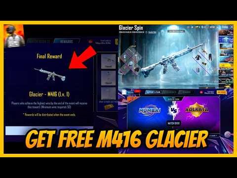 🔥HOW TO GET FREE M416 GLACIER IN BGMI l GLACIER SPIN AND BGMI CRICKET LEAGUE EXPLAINED