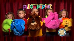 Made by the Vermont Teddy Bear Company, these stuffed animal pillows are great companions for a puppet show, long car rides, nap time or play time. Find them here: http://www.getpillowpuppets.com/Default.aspx?tracking=uSfGRXlA4jVa | Vermont Teddy Bear