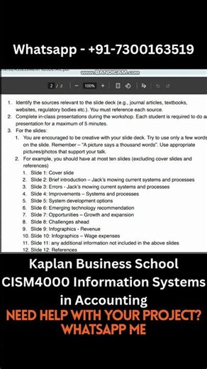 Kaplan CISM4000 Information Systems in Accounting Solution