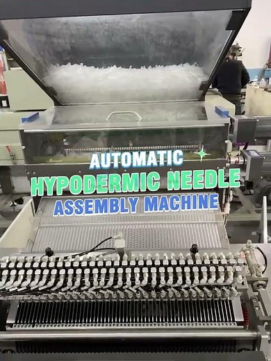 Automatic hypodermic needle assembly machine