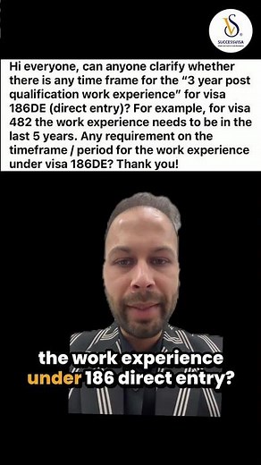 186 Experience – 5 Years | SuccessVisa
