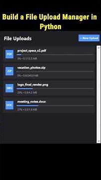 Build a Real Time File Upload Manager in Python