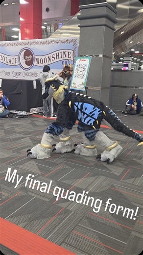 𝒟ℰ𝒱ℒ𝒪𝒞𝒦 on Instagram: "Finally finished learning my quading form! #dragon #cosplay #furry #convention #quadsuit"