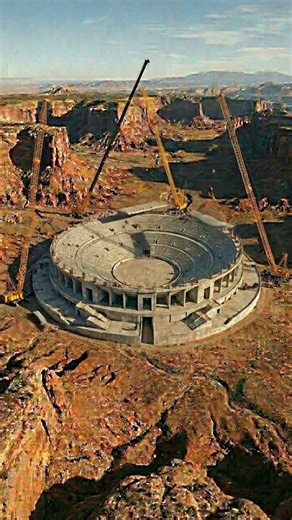 How This Giant Desert Stadium Is Built Step by Step #Architecture #MegaProject #civilengineering